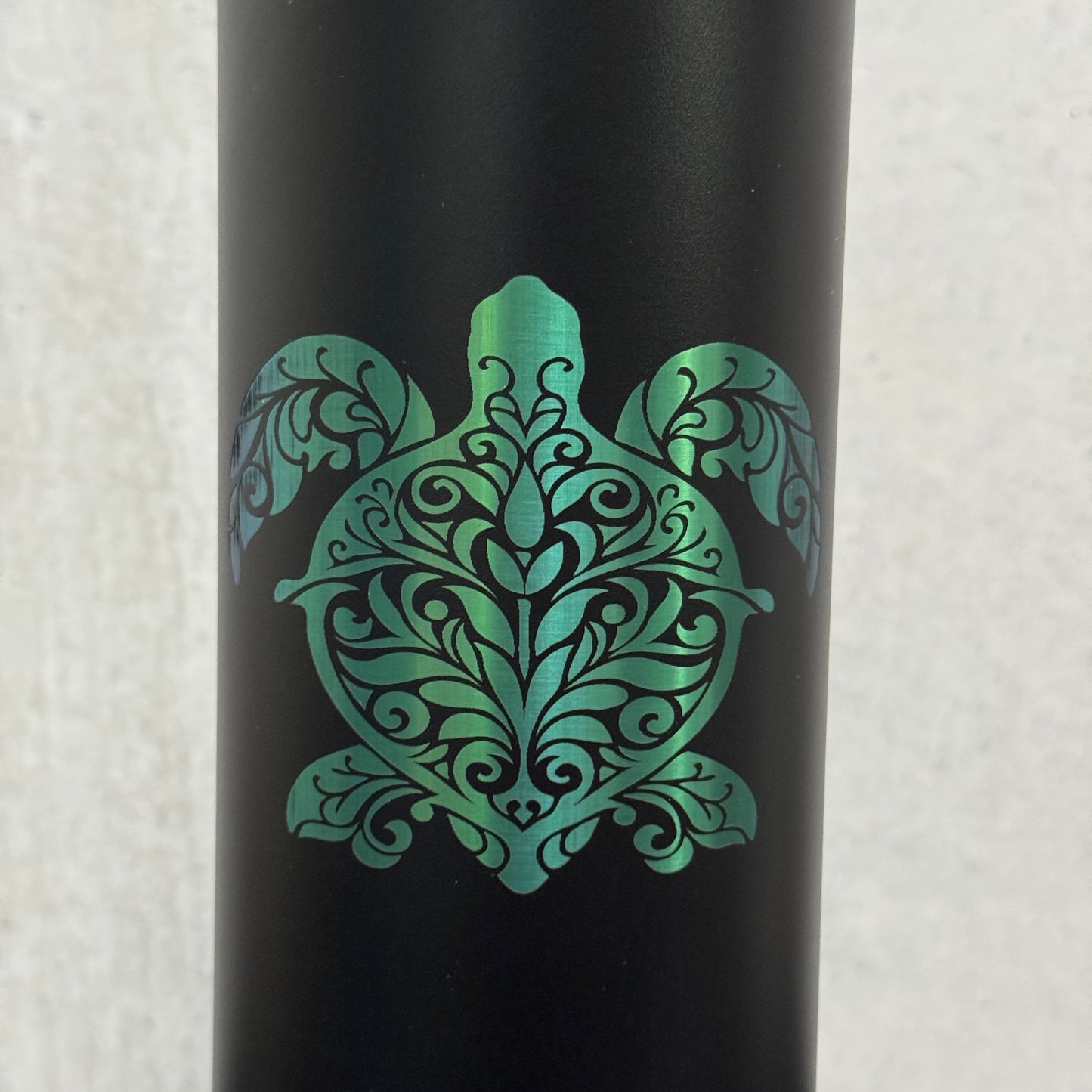 32oz Black/Prism ION-Plated Stainless Steel Insulated Drink Bottle| Honu | Turtle | Tropical | Laser Engraved