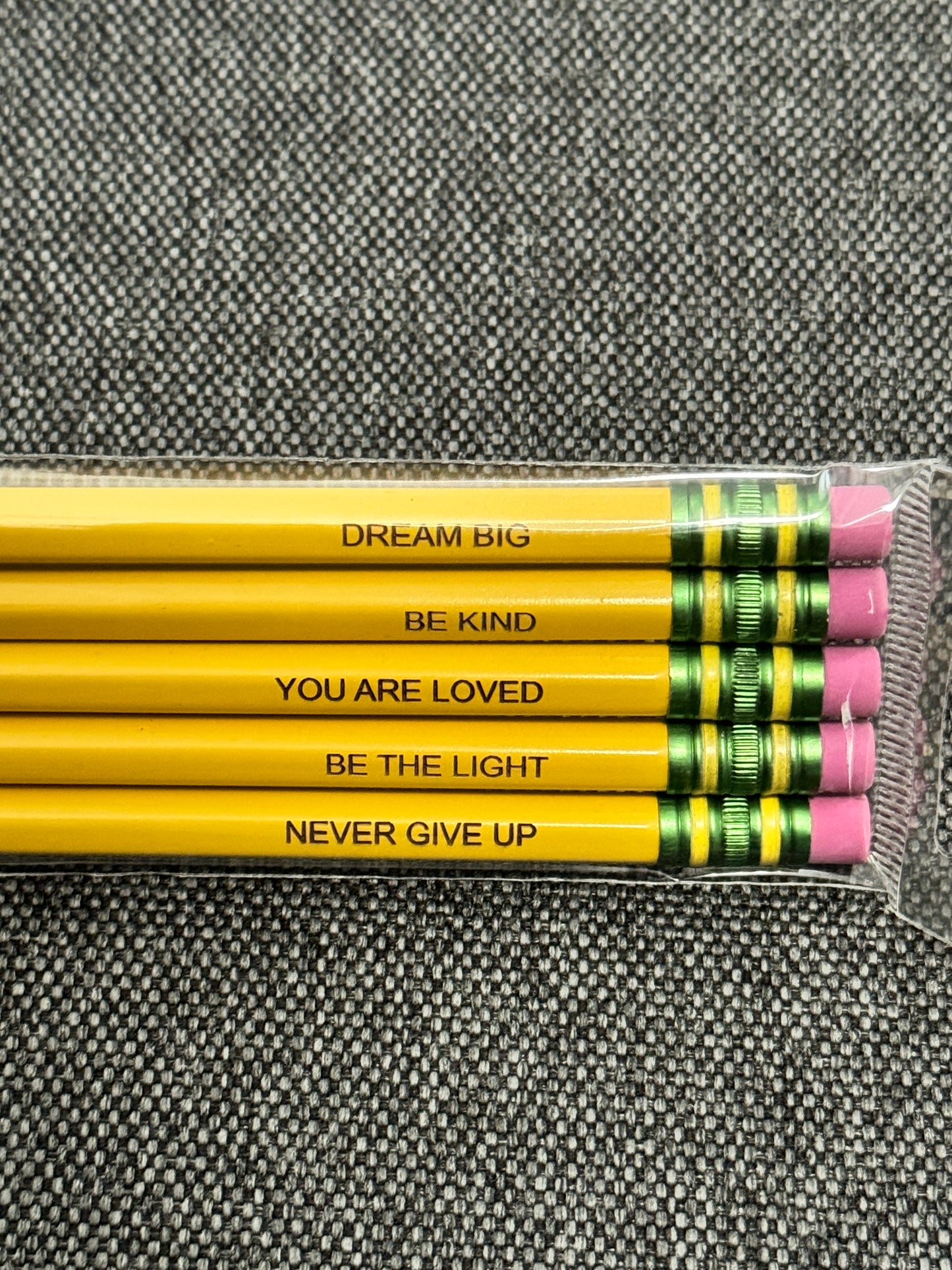 5 Pack Laser Engraved Pencils - Christian Motivational Inspirational Swifties