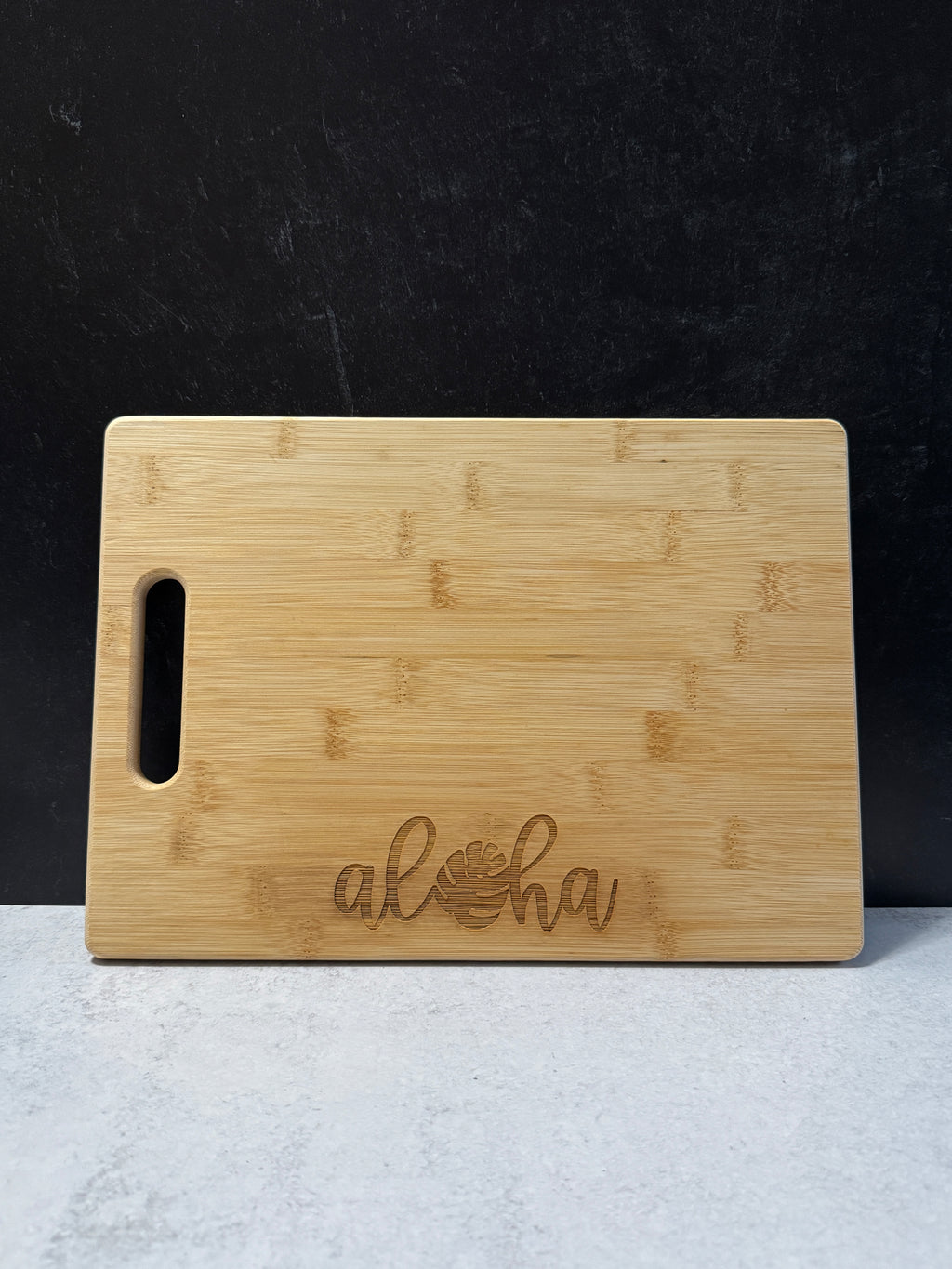 Small Bamboo Cutting Board | Aloha Monstera Leaf