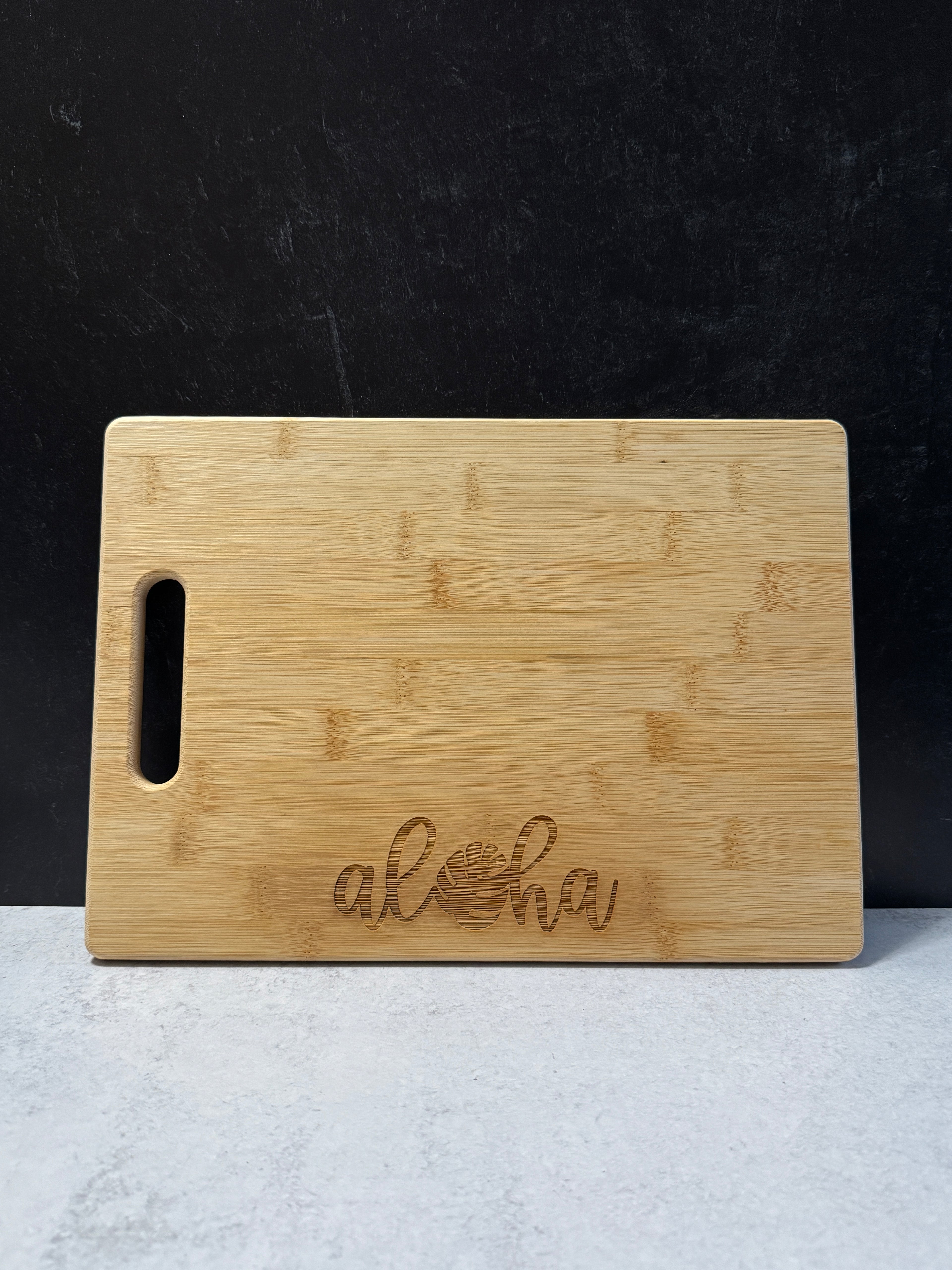 Small Bamboo Cutting Board | Aloha Monstera Leaf