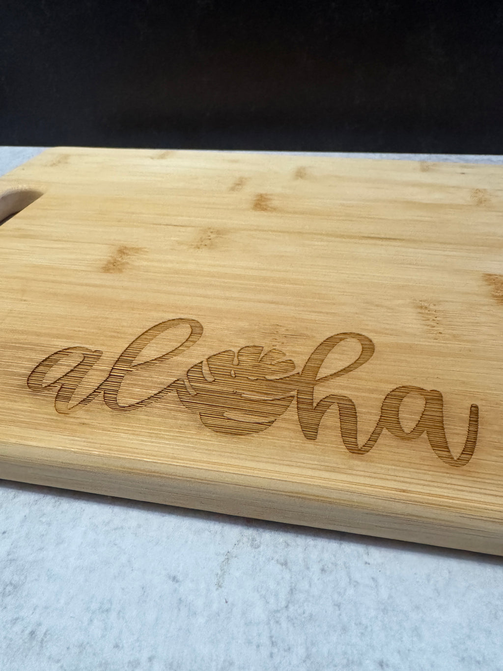 Small Bamboo Cutting Board | Aloha Monstera Leaf