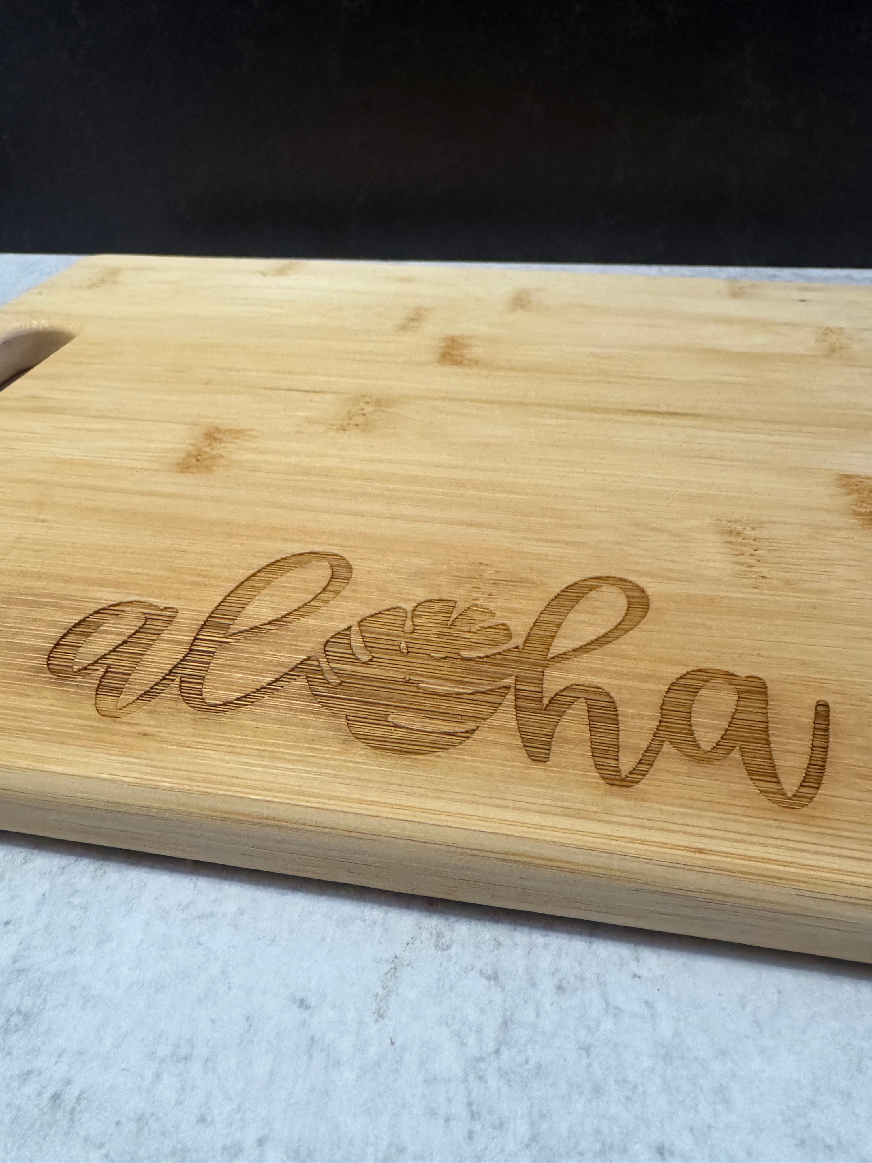 Small Bamboo Cutting Board | Aloha Monstera Leaf